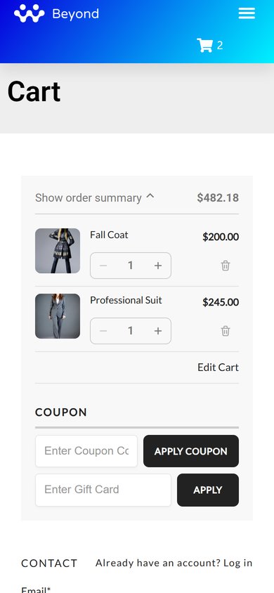 The one-page checkout on a phone, with the order summary opened.