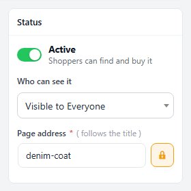 The Summary column’s Status card, with Who can see it.